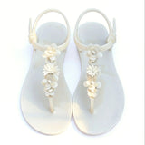 Comfortable Womens Floral Summer Beach Jelly Thong Slides Provain Shop