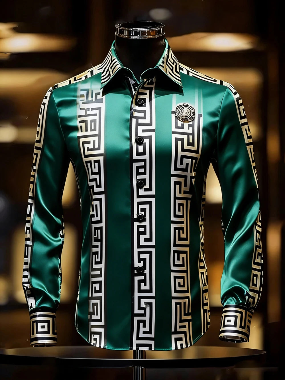 Mens Soft Hawaiian Print Long Sleeve Shirt Provain Shop