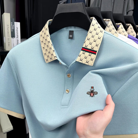Luxury Bee Jacquard Polo Summer Fashion Trend Tee Provain Shop