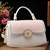 2025 Luxury Diamond Pearl Alligator Bridal Wedding Shoulder Bag Provain Shop