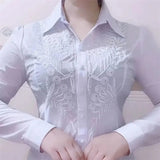 Luxury Hot Stamped Mom Blouse 2025 SpringAutumn Style Provain Shop