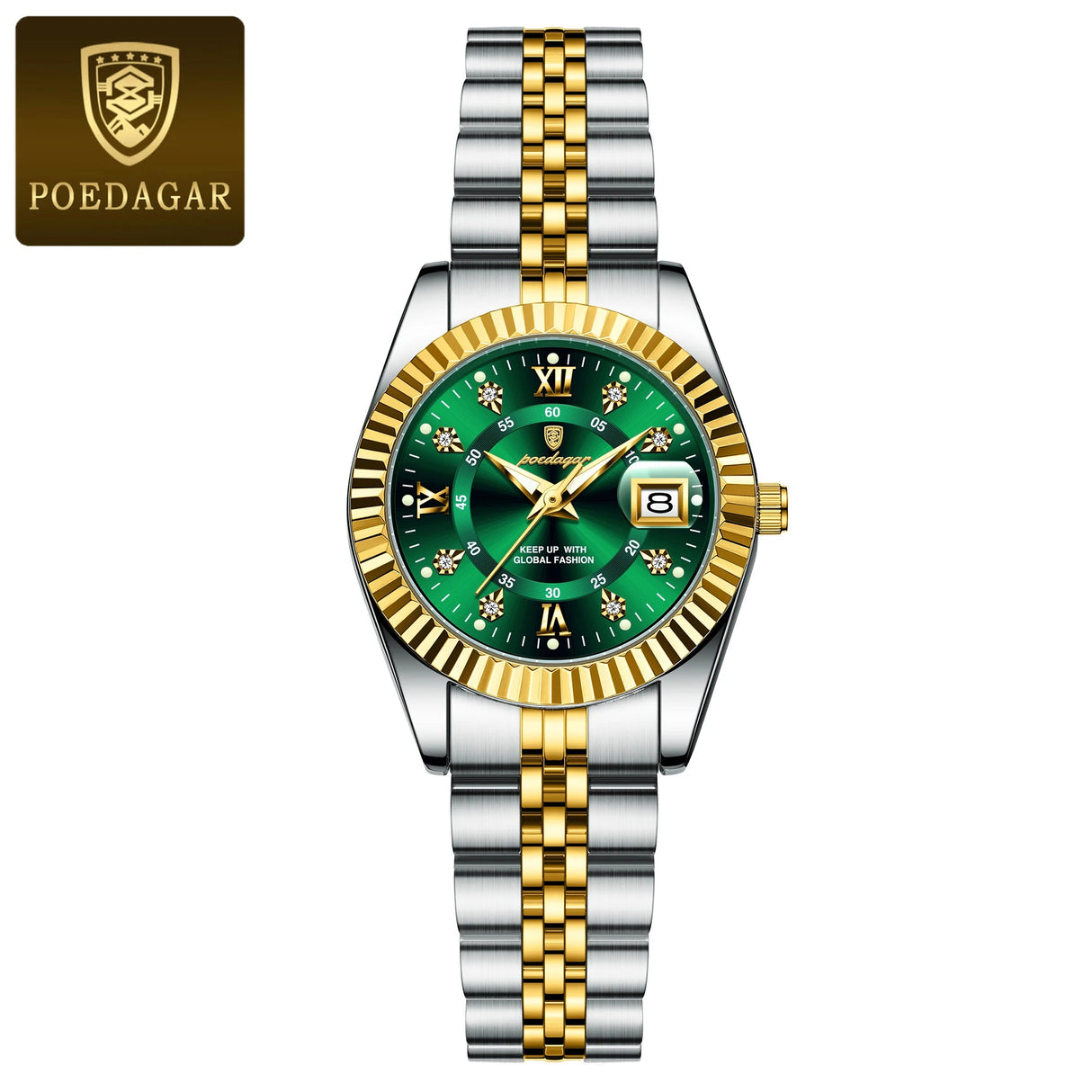 POEDAGAR Luxury Womens Waterproof Luminous Stainless Steel Quartz Watch Provain Shop