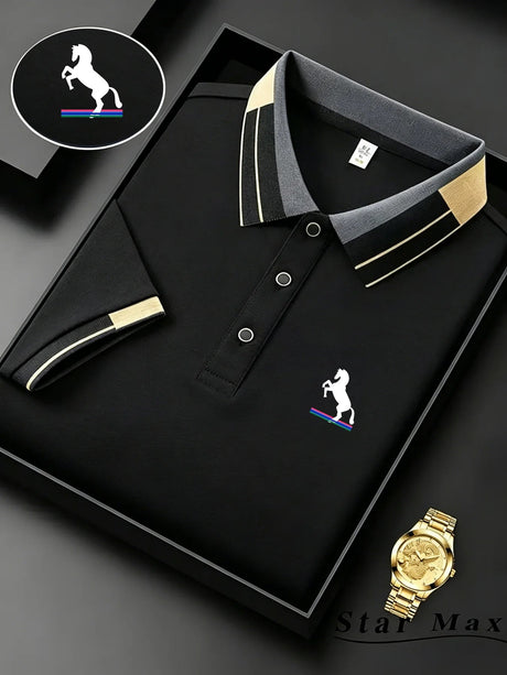 Milan Luxury Horse Polo Summer Mens Brand Shirt Provain Shop