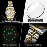 POEDAGAR Luxury Womens Waterproof Luminous Stainless Steel Quartz Watch Provain Shop