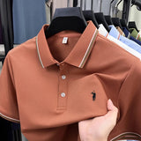 Luxury Pony Embroidery Mens Summer Business Casual Polo Provain Shop