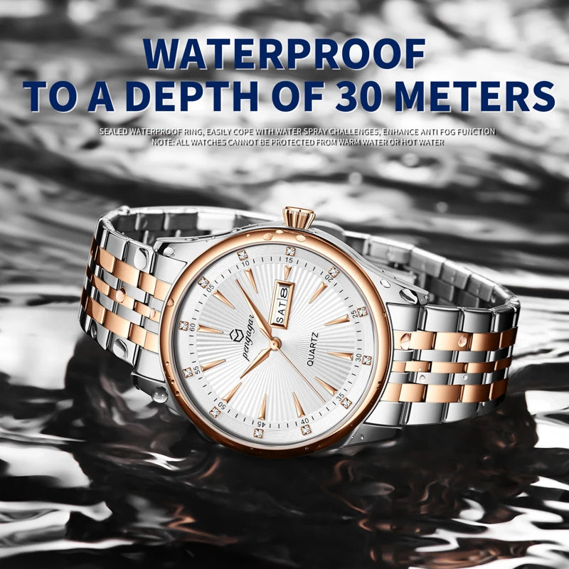 PENGAGAR Luxury Waterproof Stainless Steel Chronograph Mens Watch Provain Shop