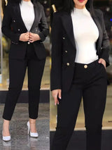Womens Double Breasted Suit  Trouser TwoPiece Set Provain Shop