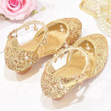 Sparkling Gold Girls Heels for Princess Flowergirl Dresses Provain Shop