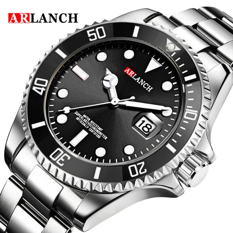 Classic Stainless Steel Dive Watch RedBlue Calendar Quartz Provain Shop