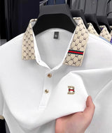 B Logo Colorblock Mens Summer Polo Lightweight Luxury Provain Shop