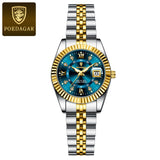 POEDAGAR Luxury Womens Waterproof Luminous Stainless Steel Quartz Watch Provain Shop
