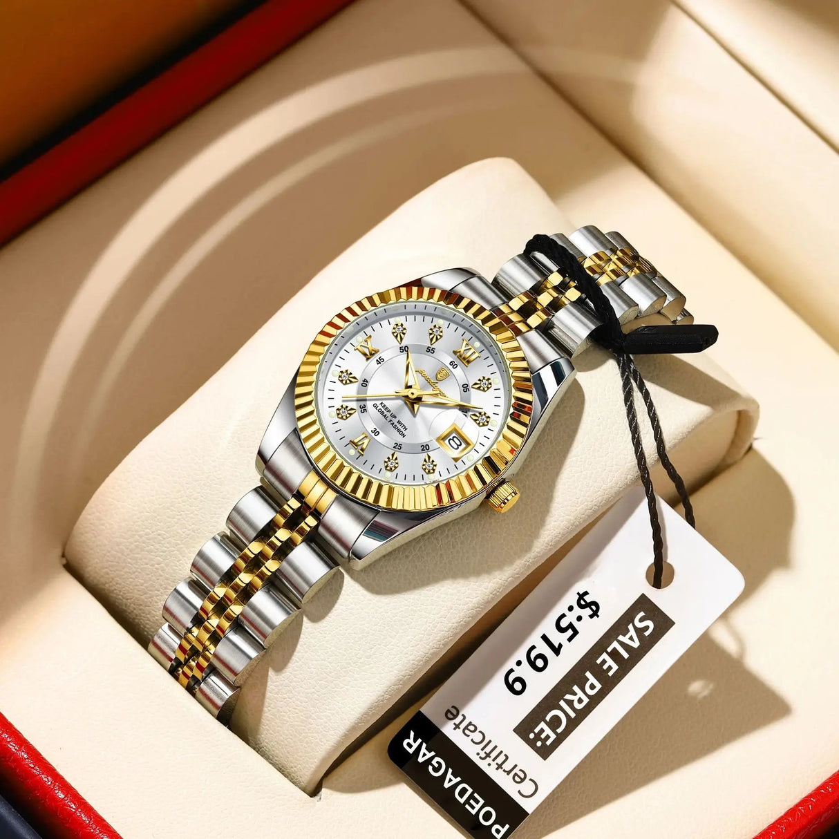POEDAGAR Luxury Womens Waterproof Luminous Stainless Steel Quartz Watch Provain Shop
