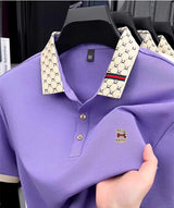 B Logo Colorblock Mens Summer Polo Lightweight Luxury Provain Shop