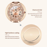 OLEVS Diamond Ladies Luxury Waterproof Stainless Steel Dress Watch Provain Shop