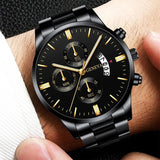 Luxury Stainless Steel Mens Calendar Quartz Business Watch Provain Shop