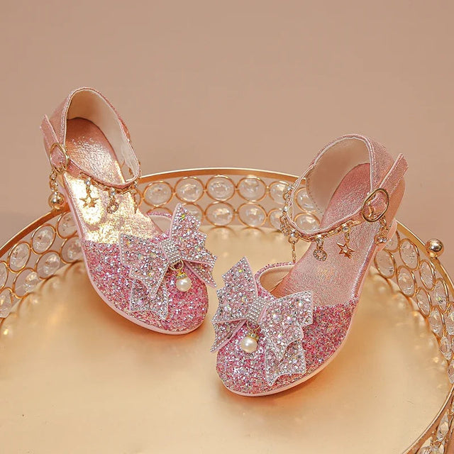 Sparkling Glitter Rhinestone BowKnot Kids Heels Provain Shop