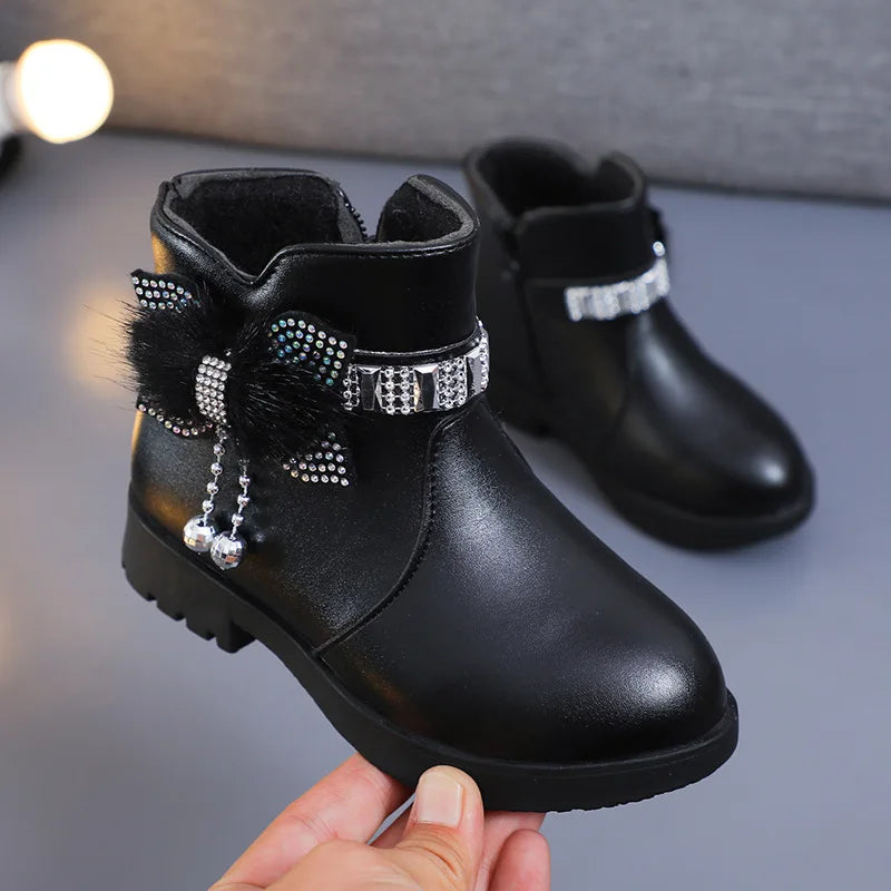 Sparkly Butterfly Knot Princess Boots for Girls Provain Shop
