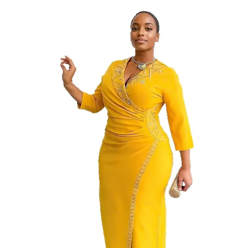 African Dashiki Summer Maxi Dress for Evening Parties Provain Shop