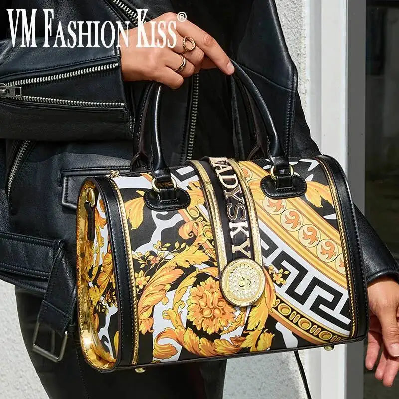 Classic Geometric Pillow Tote Spacious Microfiber Messenger Bag Provain Shop