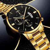 Luxury Stainless Steel Mens Calendar Quartz Business Watch Provain Shop