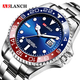 Classic Stainless Steel Dive Watch RedBlue Calendar Quartz Provain Shop