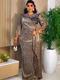 Elegant Plus Size African Diamond Dashiki Party Gowns Provain Shop