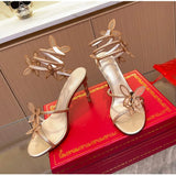 Luxury Crystal Butterfly Gladiator Heels for Summer Parties Provain Shop