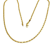 24K Pure Gold 2mm Flat Chain Luxury for Him  Her Provain Shop