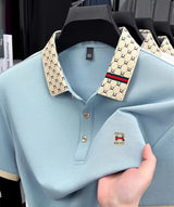 B Logo Colorblock Mens Summer Polo Lightweight Luxury Provain Shop