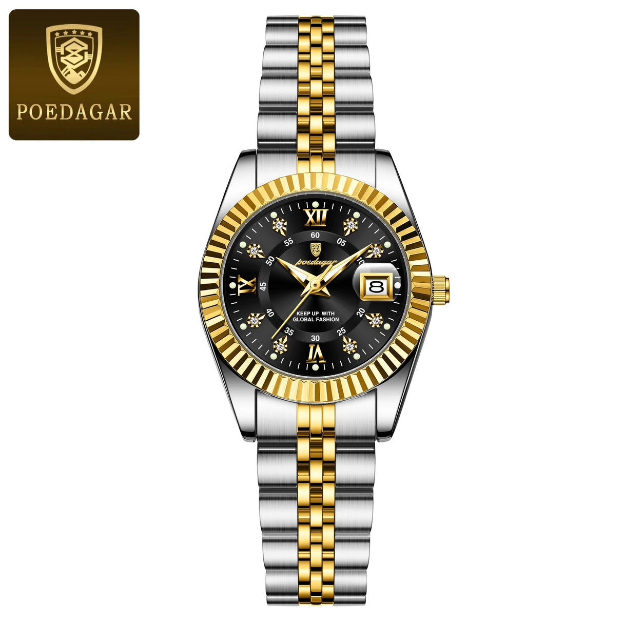 POEDAGAR Luxury Womens Waterproof Luminous Stainless Steel Quartz Watch Provain Shop