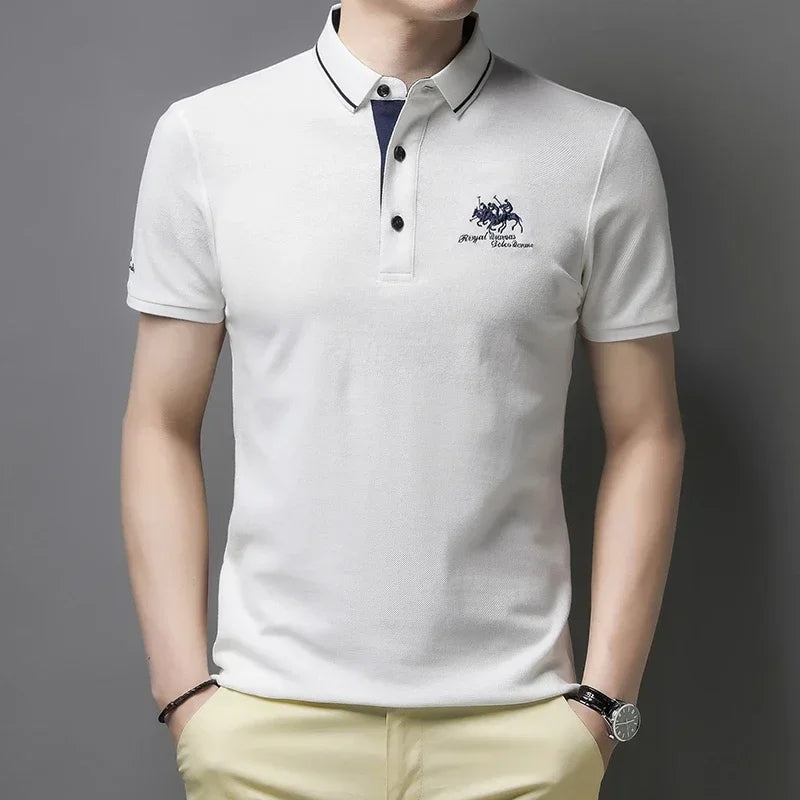 Mens Embroidered Summer Polo Casual Comfort Provain Shop