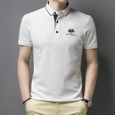 Mens Embroidered Summer Polo Casual Comfort Provain Shop