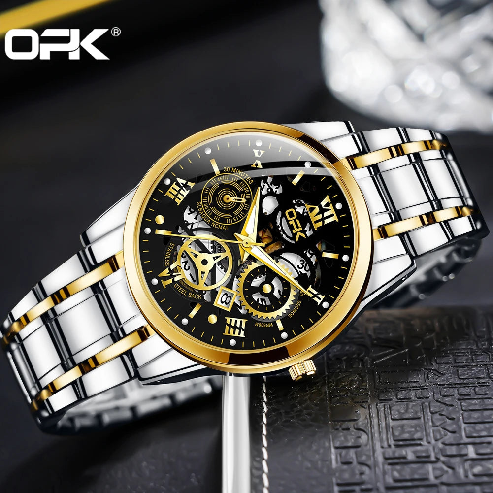 OPK8135 Mens Steel Watch Night Glow Waterproof Provain Shop