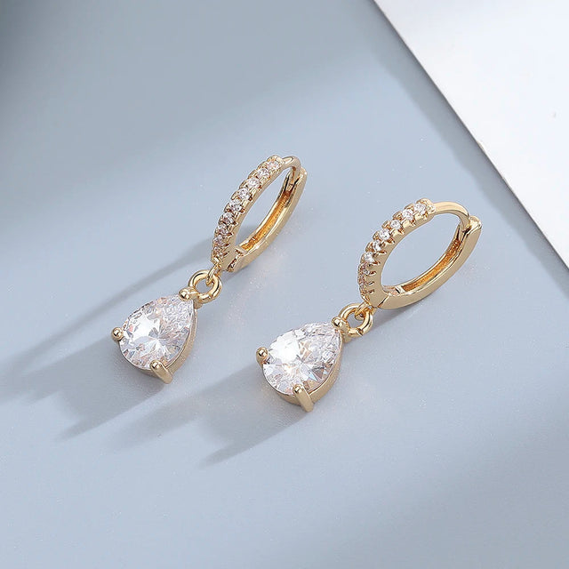 Elegant Emerald Ruby Zirconia Hoop Earrings for Her Provain Shop