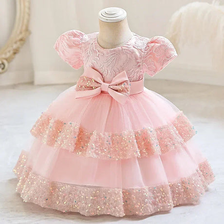 Cute Cotton Bow Party Dresses for Girls 16 Provain Shop