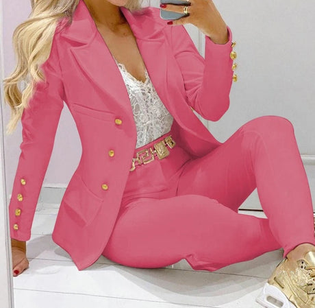 Chic Autumn TwoPiece Versatile Jacket  Trouser Set Provain Shop