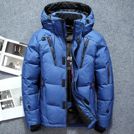 Mens Lightweight Snow Hooded Down Jacket Provain Shop