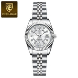 POEDAGAR Luxury Womens Waterproof Luminous Stainless Steel Quartz Watch Provain Shop