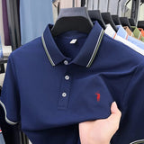 Luxury Pony Embroidery Mens Summer Business Casual Polo Provain Shop