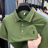 Luxury Pony Embroidery Mens Summer Business Casual Polo Provain Shop