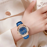 Elegant Retro Diamond Leather Quartz Watch for Women Provain Shop