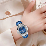 Elegant Retro Diamond Leather Quartz Watch for Women Provain Shop