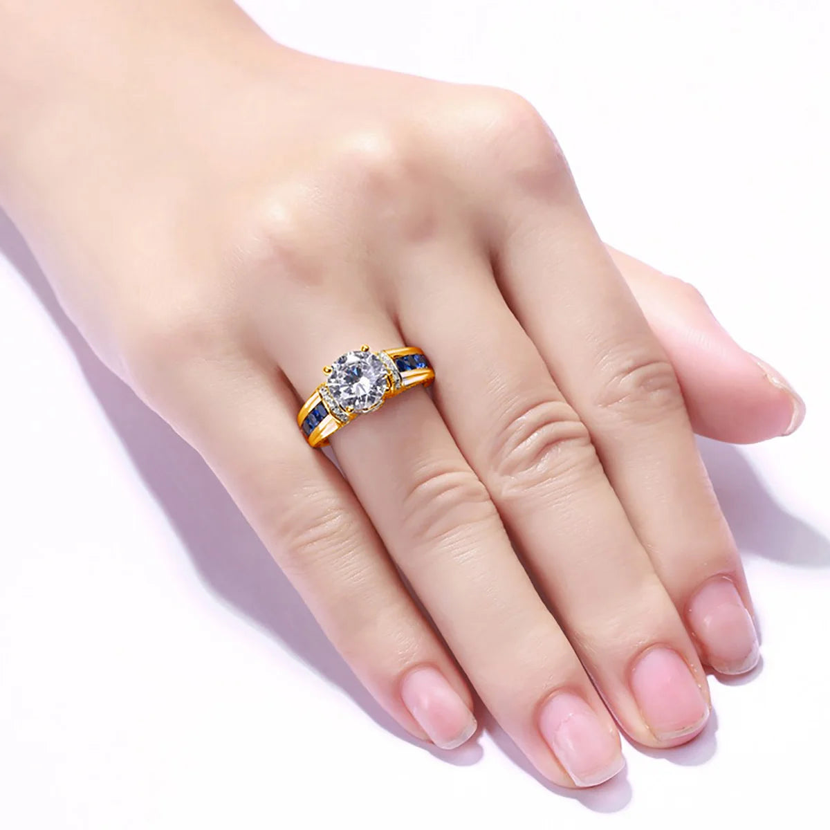 Sparkling 2ct D VVS1 Moissanite Diamond Engagement Ring Provain Shop