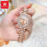OLEVS Diamond Ladies Luxury Waterproof Stainless Steel Dress Watch Provain Shop
