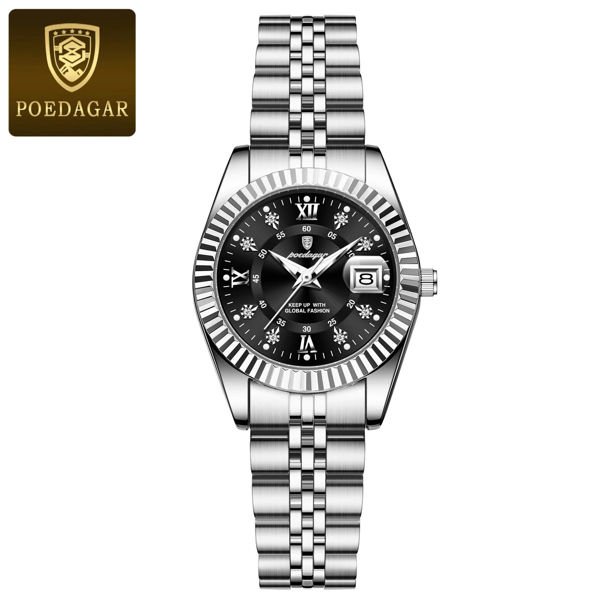 POEDAGAR Luxury Womens Waterproof Luminous Stainless Steel Quartz Watch Provain Shop