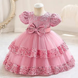 Cute Cotton Bow Party Dresses for Girls 16 Provain Shop