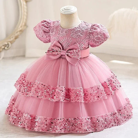 Cute Cotton Bow Party Dresses for Girls 16 Provain Shop