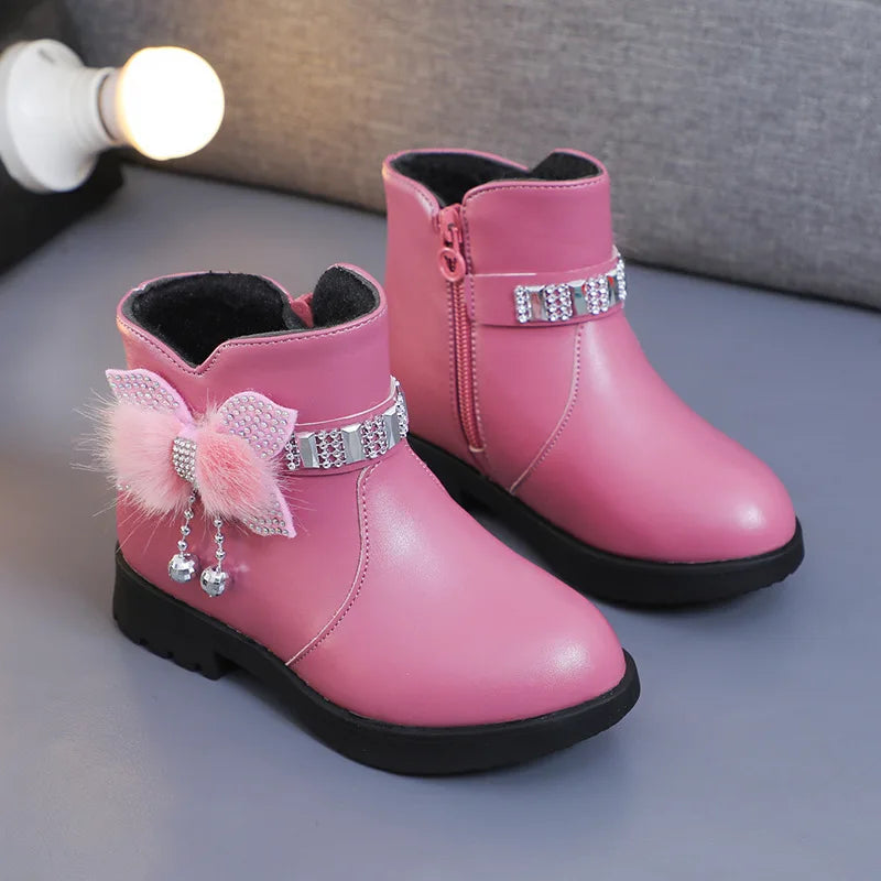 Sparkly Butterfly Knot Princess Boots for Girls Provain Shop