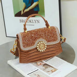 2025 Luxury Diamond Pearl Alligator Bridal Wedding Shoulder Bag Provain Shop