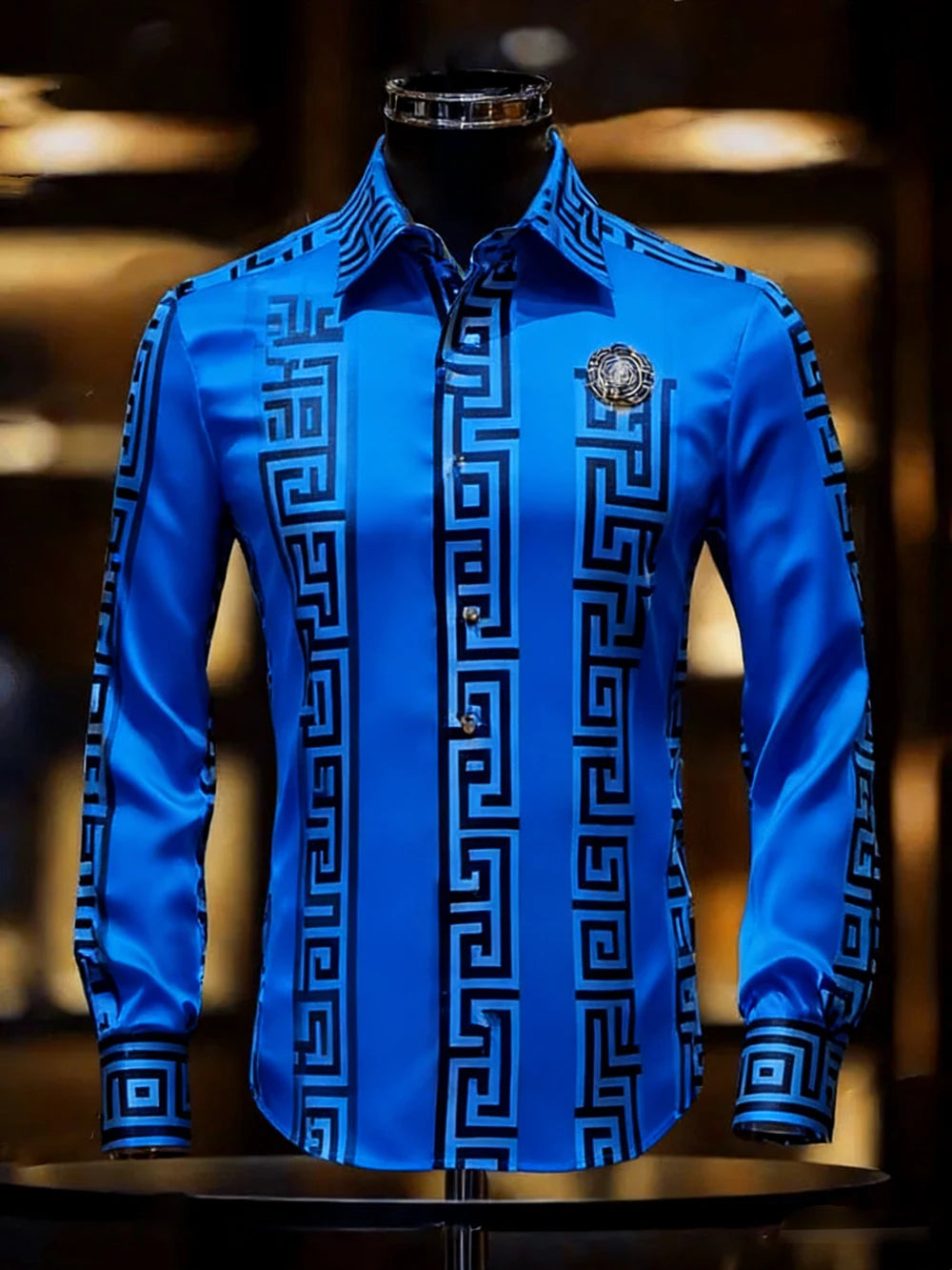 Mens Soft Hawaiian Print Long Sleeve Shirt Provain Shop